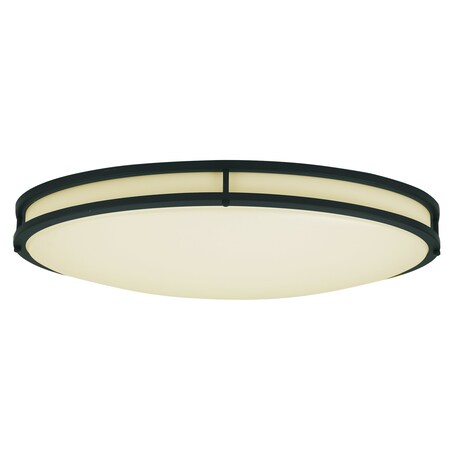 Designers Fountain 24 inch Oval 1-Light Matte Black Selectable Dimmable LED Flush Mount EV1424C3C-43